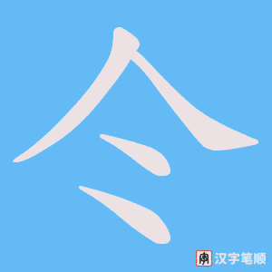 《仒》的笔顺动画写字动画演示