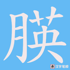 《朠》的笔顺动画写字动画演示