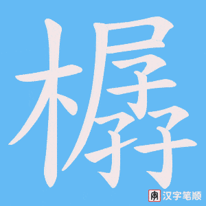 《樼》的笔顺动画写字动画演示