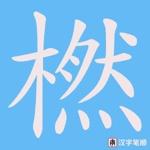 《橪》的笔顺动画写字动画演示
