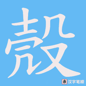 《殼》的笔顺动画写字动画演示