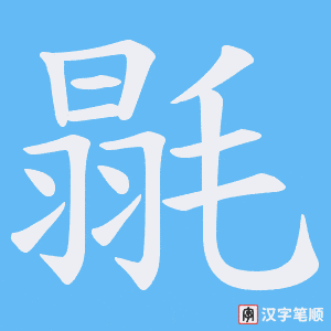 《毾》的笔顺动画写字动画演示