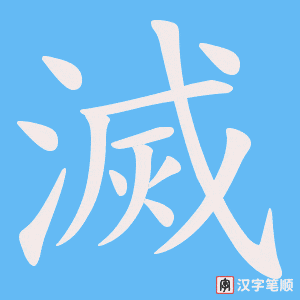《滅》的笔顺动画写字动画演示