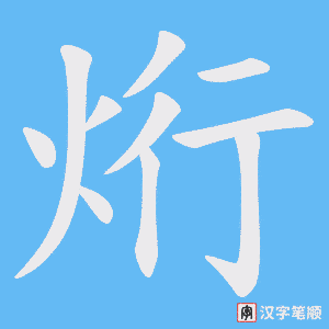 《烆》的笔顺动画写字动画演示