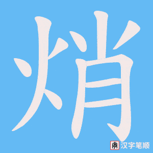 《焇》的笔顺动画写字动画演示
