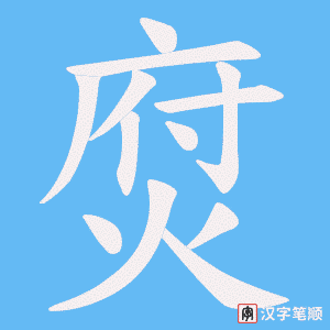 《焤》的笔顺动画写字动画演示