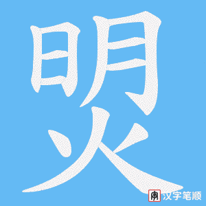《焽》的笔顺动画写字动画演示