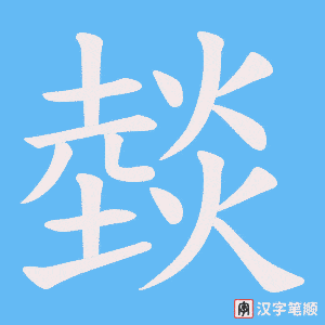 《燅》的笔顺动画写字动画演示