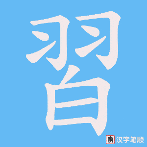 《習》的笔顺动画写字动画演示