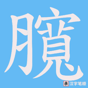 《臗》的笔顺动画写字动画演示
