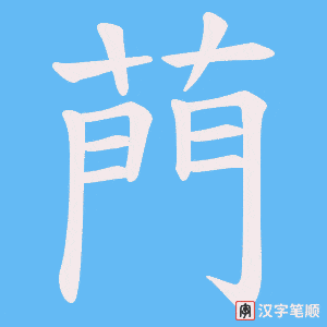 《菛》的笔顺动画写字动画演示