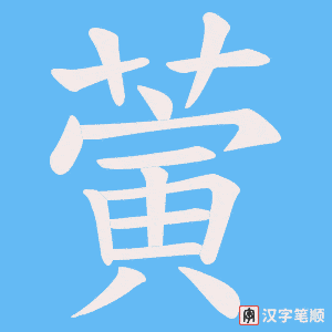 《蔩》的笔顺动画写字动画演示
