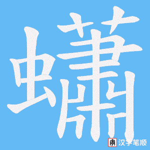 《蠨》的笔顺动画写字动画演示