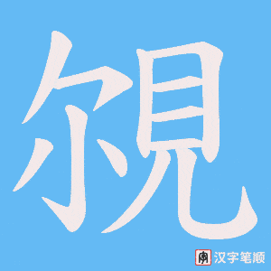 《覙》的笔顺动画写字动画演示
