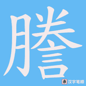 《謄》的笔顺动画写字动画演示