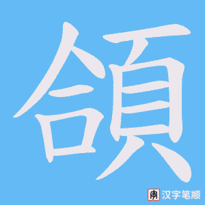 《頜》的笔顺动画写字动画演示
