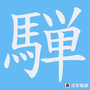 《騨》的笔顺动画写字动画演示