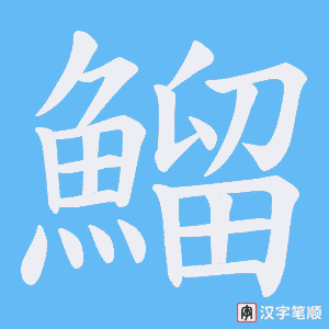 《鰡》的笔顺动画写字动画演示
