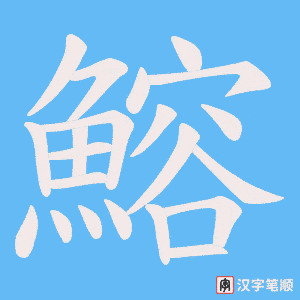 《鰫》的笔顺动画写字动画演示