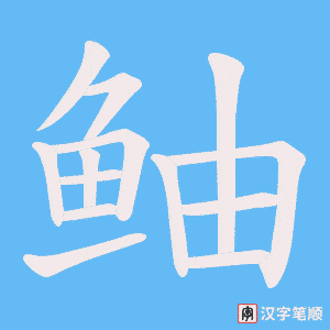 《鲉》的笔顺动画写字动画演示