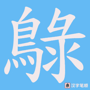 《鵦》的笔顺动画写字动画演示