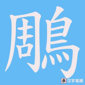 《鵰》的笔顺动画写字动画演示