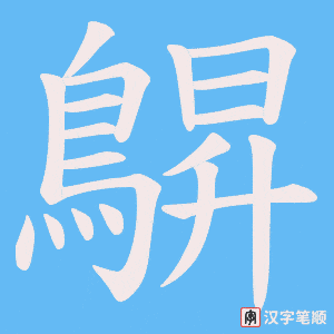 《鵿》的笔顺动画写字动画演示