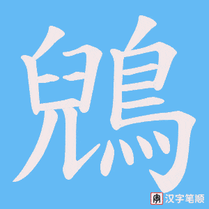 《鶂》的笔顺动画写字动画演示
