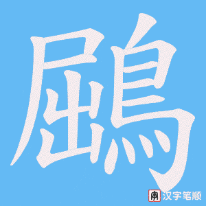 《鶌》的笔顺动画写字动画演示