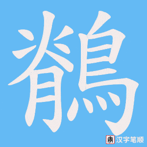 《鶺》的笔顺动画写字动画演示