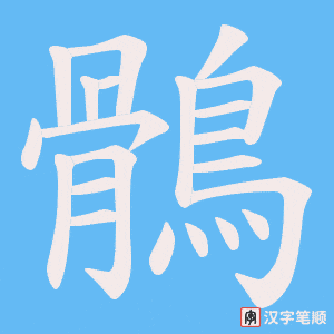 《鶻》的笔顺动画写字动画演示