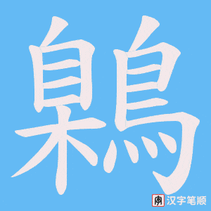 《鷍》的笔顺动画写字动画演示