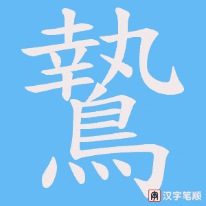 《鷙》的笔顺动画写字动画演示