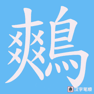 《鷞》的笔顺动画写字动画演示