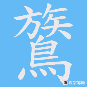 《鷟》的笔顺动画写字动画演示