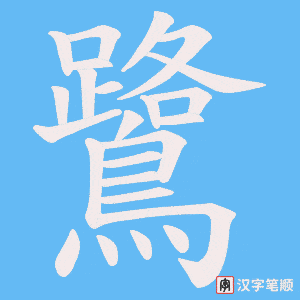 《鷺》的笔顺动画写字动画演示