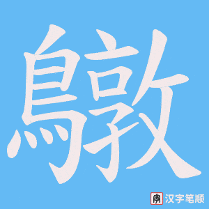 《鷻》的笔顺动画写字动画演示