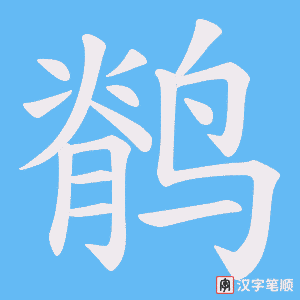 《鹡》的笔顺动画写字动画演示