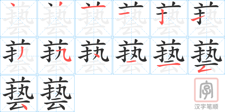 《兿》的笔顺分步演示（一笔一画写字）